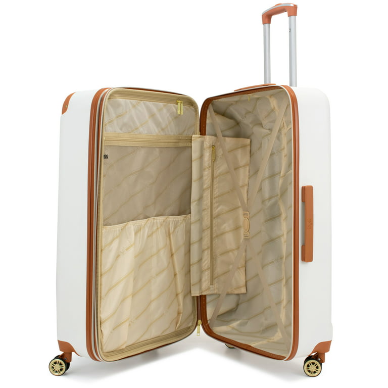 19V69 ITALIA Vintage 2 Piece Expandable Spinner Luggage Set (White
