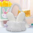 thumbnail image 2 of Cesta con orejas de conejo de Pascua Sunnimix Tul blanco 24 cm x 15 cm x 8,5 cm, 2 of 8