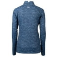 thumbnail image 3 of Women's Cutter & Buck Navy Northern Arizona Lumberjacks Traverse Camo Print Stretch Quarter-Zip Pullover Top, 3 of 3