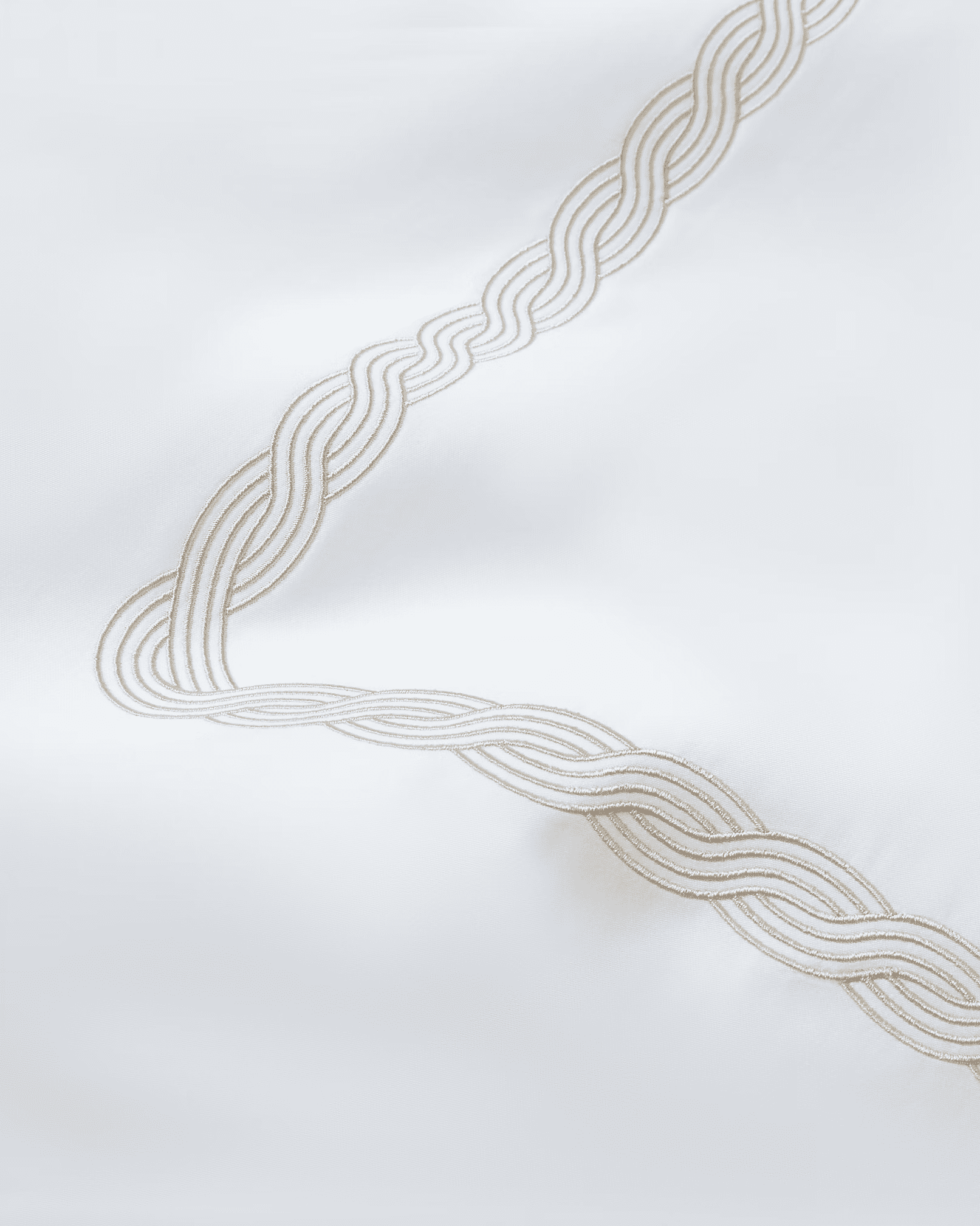 Ralph Lauren FLAX Spencer Cable Embroidery Duvet Cover, US Full/Queen