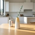 thumbnail image 3 of REGALWOVEN Modern White Ceramic Vase Slim Ribbed Bud Vase for Flowers, Minimalist Decorative Small Vase for Shelf, Vanity Lemon yellow 2.4"L x 2.4"W x 5"H, 3 of 7