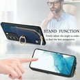 thumbnail image 5 of Mantto Back Case for Samsung Galaxy S22, Flip Wallet Case with Credit Card Slots & Zipper Pocket, 360° Rotation Finger Ring Kickstand Shockproof PU Leather Magnetic Clasp Holder Phone Case,Blue, 5 of 9