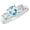 Aquamarine, variant on 1 to 6 Carat Round Cut 14K White Gold LAB GROWN Gemstone and LAB GROWN Diamond Engagement Ring (AAAA Heirloom Quality) Emerald 1 Carat Size-6