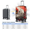 thumbnail image 4 of Qekee Abstract Red Koi Fish Art Print Elastic Luggage Cover, Double-sided Print, Invisible Zipper, for Travel, Business, Daily(not included suitcase )-Medium, 4 of 7