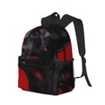 thumbnail image 2 of Fotbe Black Dog Red Background Lightweight Casual Laptop Backpack for Men and Women, Daily use Waterproof backpack, Backpack for College, 2 of 7