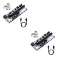 thumbnail image 3 of Methold Adaptador PCI-E 1X a 16X USB 3,0 convertidor PCI-Express de velocidad rápida 6 pines 4 pines puerto de alimentación dispositivo de Negro 2piezas, 3 of 6