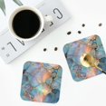 thumbnail image 4 of Sigee Pastel Abstract Fluid Art for Water-Resistant, Heat-Resistant, Non-Slip Leather Coasters Set, Ideal for Coffee Table, Office, Bar, Home Decor-Square, 4 of 6