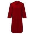 thumbnail image 2 of Hauts d'Été pour Femmes, 2024 Cardigans d'Entraînement Grande Taille Chic Décontracté Cardigan en Coton et Lin pour Femmes Mi-Long Mince Mince Taille Mince Manche Mince Chemise Cardigan Rouge, 2 of 5