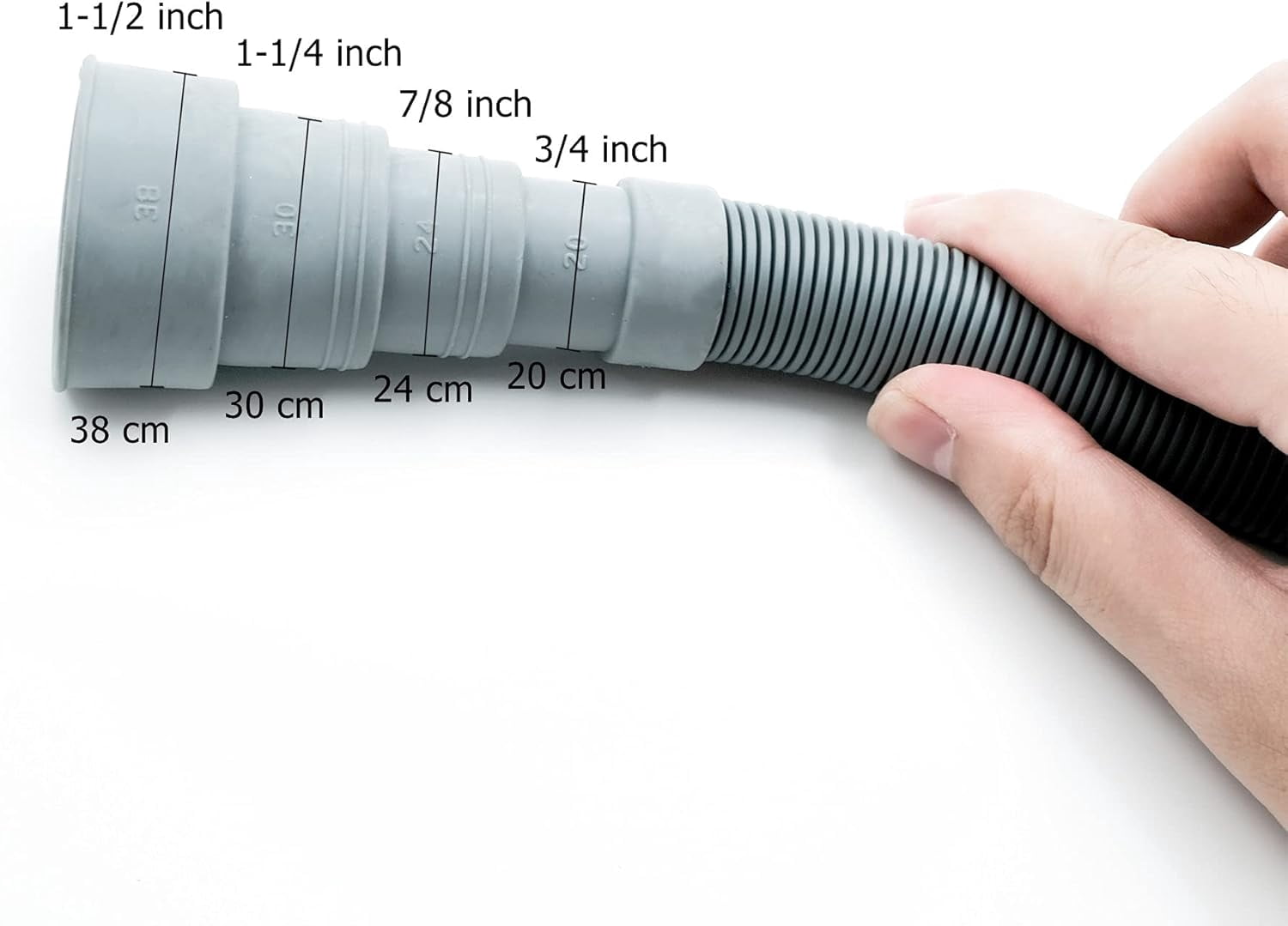 AGOOBO Washing Machine Drain Hose,10 FT Universal Washer Drain Hose Extension Kit with U-Bend Hose Holder and 2 Hose Clamps, Fits for 3/4 to 1-1/2 inch Drain Outlets