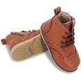 thumbnail image 4 of Toddler Boys Girls Boots Waterproof Leather Lace Up Ankle Anti-Slip Rubber Sole Baby Hiking Boots(Toddler/Little Kid), 4 of 7
