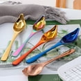 thumbnail image 4 of ENJOYW Stainless Steel Long Handle Duck Mouth Sauce Spoon Scoop Tableware Cooking Tool Spoon, 4 of 7