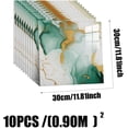 thumbnail image 3 of 10pcs Peel and Stick Tile Shower Waterproof Marble Tiles Wall Panels, 11.8"x11.8" Self-Adhesive Backsplash Tile, PVC Wall Panels Shower Tiles for Home Bathroom Green (Non Real Ceramic Tiles), 3 of 15