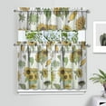 thumbnail image 2 of Wildflower Country Curtains 36 Inch - 3 Panel Vintage Bohemian Set with Rustic Floral Print, Rod Pocket, 2 of 6