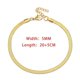 thumbnail image 1 of Blade Snake Chain Anklet For Women Width 3/4/5mm Gold Color Foot Bracelet On Leg Stainless Steel Chain Beach Accessories Jewelry, 1 of 5