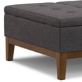 thumbnail image 5 of Simpli Home Dover 36 inch Wide Contemporary Square Lift Top Coffee Table Storage Ottoman in Slate Grey Polyester Linen, Assembled, 5 of 13