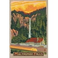thumbnail image 3 of Multnomah Falls View with Train (100% Cotton Tea Towel, Decorative Hand Towel, Kitchen and Home), 3 of 3