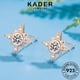 thumbnail image 3 of KADER Joyería Moissanite Diamante Perla Plata Original Mujer 925 Pendientes De Tuerca M016, 3 of 4