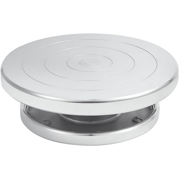 5.9 Inch Aluminium Alloy Rotated Turntable Sculpting Pottery Wheel Rotary Wheel Polymer Clay Tools for Craft Display Stand Pottery Turntable DIY Baking Cake Platinum 1pc