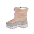 thumbnail image 2 of Avalanche Girls Winter Snow Boots Warm Kids Boots Cold Weather Shoes (Toddler), Silver, 7, 2 of 7