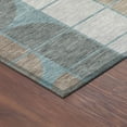 thumbnail image 3 of Addison Rugs Chantille Indoor/Outdoor Transitional Mid-century Modern Teal Machine Washable Round Rug, 8' x 8', 3 of 8
