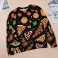 thumbnail image 6 of Fun Pizza Womens Oversized Sweatshirts Hoodies Crewneck Casual Tops Comfy FallWinter Clothes 2024, 6 of 7