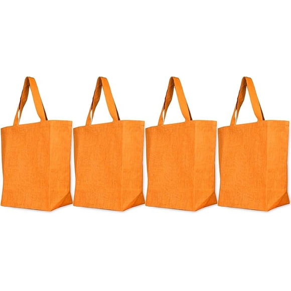 JUCOBEE Sac de Plage Orange – Lumineux, Spacieux et Parfait pour Transporter Serviettes, Collations, et Plus. Fonctionne Aussi Parfait comme Cadeau d'Anniversaire Ou Sac de Fête – 18” x 21” x 8”