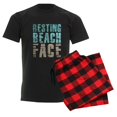 thumbnail image 6 of CafePress - Resting Beach Face Color Men's Dark Pajamas - Men's Dark Loose Fit Cotton Pajama Set, 6 of 7