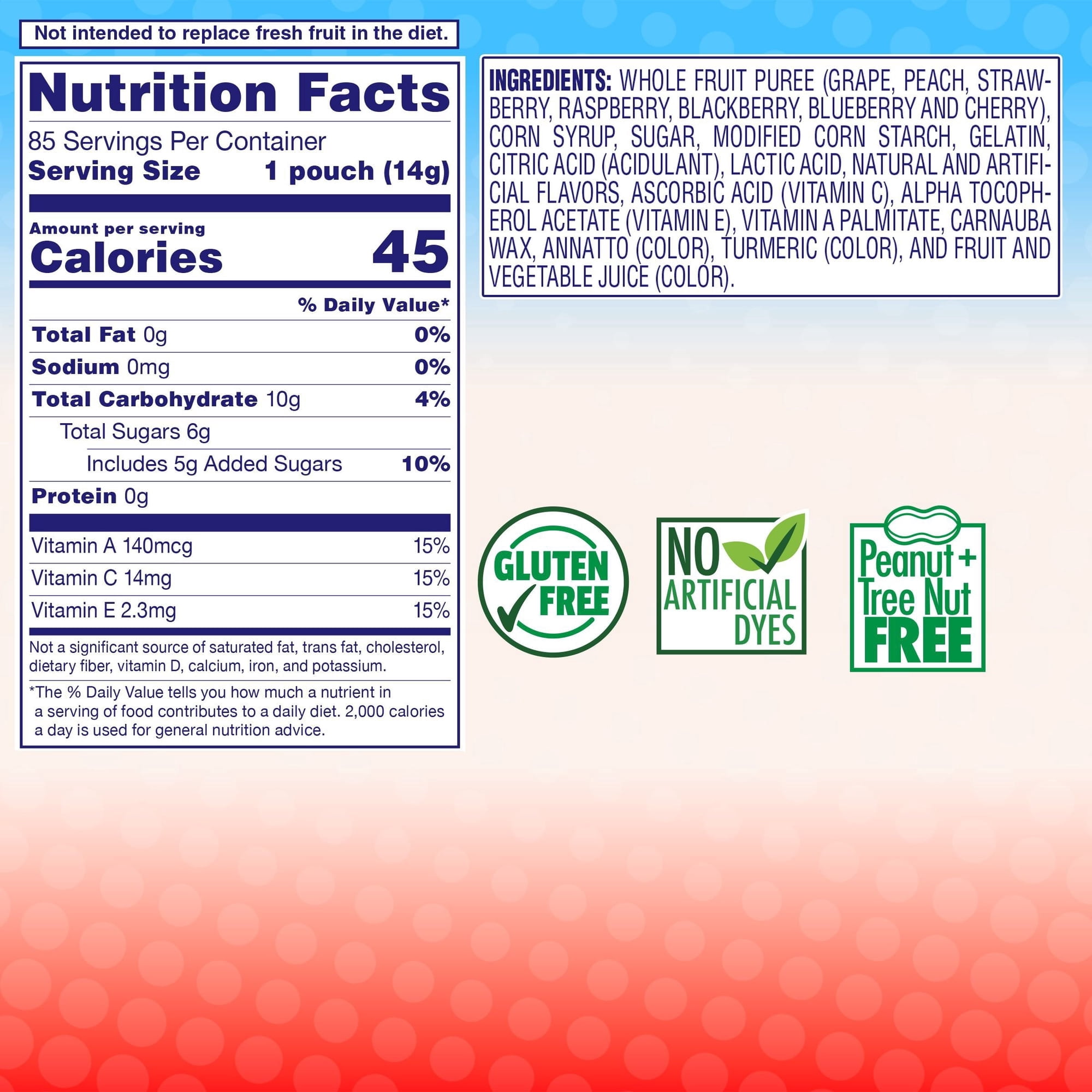 Welch's America's 250th Anniversary Fruit Snacks, 0.5 oz., 85 pk.