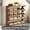 Rectangular-5 Tier, variant on Howcool 5-Tier Bamboo Shoe Rack, Tall Shoes Organizer, Freestanding Storage Shelf