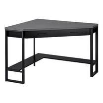 Computer Desk Home Office Corner 42"L Work Laptop Metal Black