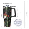 thumbnail image 2 of Black Christmas Gnome and Gift Pattern Tumbler with Handle and Lid,40oz Double Wall Vacuum Insulated Tumbler,Cups Gift for Women and Men, 2 of 7