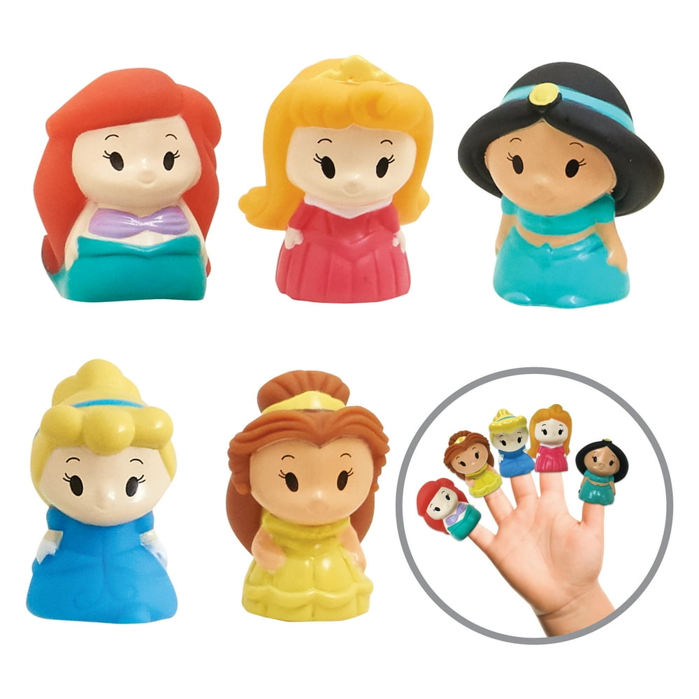 Disney Princess Bath Finger Puppets, 5 Pack