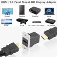 thumbnail image 3 of 4K HDMI 2.0 Rectangular Panel Adapter Female to Female Mounting Connector, HD Display Dock for Device Panel, Desktop, Wall, PC Monitor Projector HDTV, 3 of 5