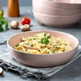 thumbnail image 3 of Kook 4-Pc Ceramic Pasta Bowl Set 40 Oz Stoneware Serving Bowls for Kitchen, Pale Blue, 3 of 9