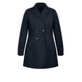 thumbnail image 3 of EVANS Womens Double Button Military Jacket, Blue, Plus Size, 18W, 3 of 5