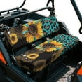 thumbnail image 2 of Uorisanigo Mule Seat Cover Anti-Slip Sunflower Leopard Print UTV Front Bench Seat Cover Compatible with Kawasaki Mule 3020 2003 2002 2001 UTV Pioneer Seats Accessories for All Seasons, 2 of 7
