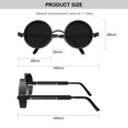 thumbnail image 4 of Gafas de Sol PROUDDEMON Retro Góticas Steampunk con Lentes Redondos, 4 of 7
