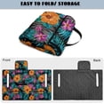 thumbnail image 5 of COEQINE Golf Cart Seat Towel Cover, Foldable with Carry Handle, Universal Fit for Most 2-Seater EZGO/Yamaha/Club Car, Quilted with 4 Front Pockets, Washable, Tropical Hibiscus Leaf Orange, 5 of 8