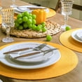 thumbnail image 5 of Xukmct 2 Pcs 15 Inch Round Placemats Braided Woven Non Slip Place Mats Heat Resistant Table Mats for Dining Table, 5 of 7