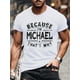 thumbnail image 1 of Michael prints men's creative summer tops, casual short-sleeved round-neck T-shirts, and men's versatile and comfortable daily wear clothing, Casual Sporty Tee, Summer Gifts, 1 of 9