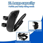 BUSATIA Bike Seat Bag,Bike Seat Bag with Water Bottle Holder, Bicycle Saddle Bag Under Seat Waterproof Cycling Seat Pack for Mountain Road Bikes, Black