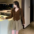 thumbnail image 5 of Traje de falda plisada de dos piezas con temperamento de tiro, 5 of 5