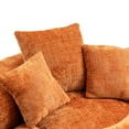 thumbnail image 6 of Oversized Chenille Bean Bag Chair for Adults & Kids, Indoor & Outdoor Lazy Bean Bag Sofa with Wrap-Around Backrest & Pillows for Bedroom, Living Room, Playroom, 42.52''x42.52''x20.47'', Orange, 6 of 7