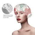 thumbnail image 4 of YFYANG Women's Double Waterproof Shower Cap, Watercolor Blooming Flowers Reusable Hair Cap for All Hair Styles and Head Sizes, 4 of 9