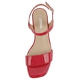 thumbnail image 5 of Soda Shoes Women Ankle Strap Sandals Low Block Heel Single Band EPISODE-S Hot Lipstick Red 6.5, 5 of 5