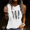 thumbnail image 2 of Moda mujer Casual sin mangas impreso señoras sudaderas Tops camisa chaleco fino Fridja qr2091, 2 of 6