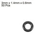 thumbnail image 2 of 50Pcs Black 3mm x 0.8mm Nitrile Rubber O Ring NBR Oil Sealing Grommets, 2 of 2