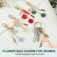 thumbnail image 4 of Uxcell Rose Keychain Pendant, Rose Flower Purse Charm for Handbags Floral Keyring with Chain Tassel for Women Girls Tote Bags Green, 4 of 7