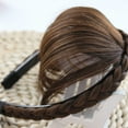 thumbnail image 5 of Natural False Bangs Hair Piece Headband Wispy Bangs Air Bangs for Daily Wear Girls Synthetic HairBand Bangs, 5 of 9