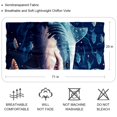thumbnail image 2 of Starry Shark Translucent Chiffon Silk Scarf - Breathable Light Women's Fashion Wrap Shawl 70.86x28.7in, 2 of 6